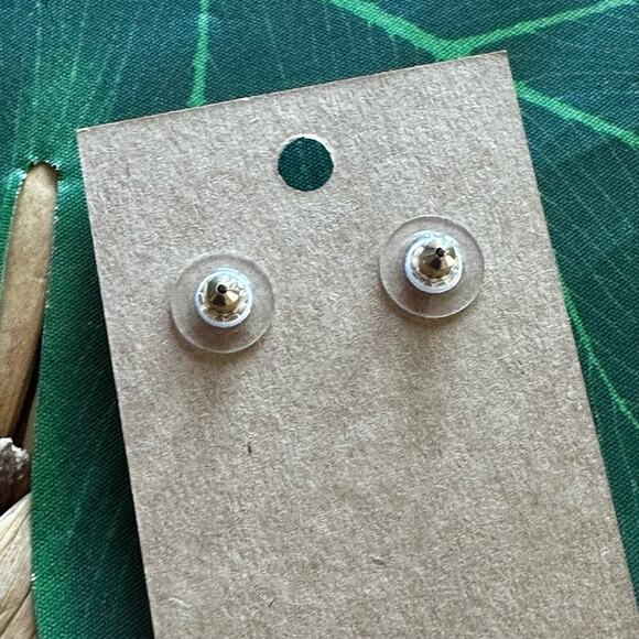 BOGO FREE GOLDEN STATEMENT BUTTON EARRINGS GORGE! - Picture 5 of 5